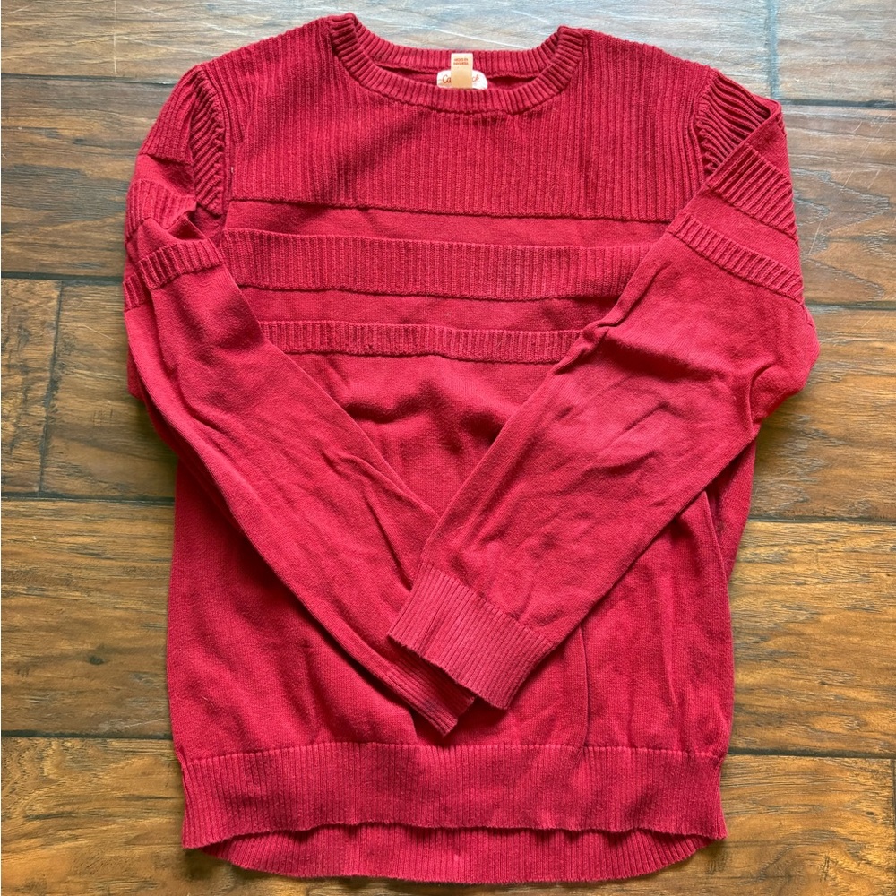 Cat & Jack Boys Rich Red Crewneck Sweater